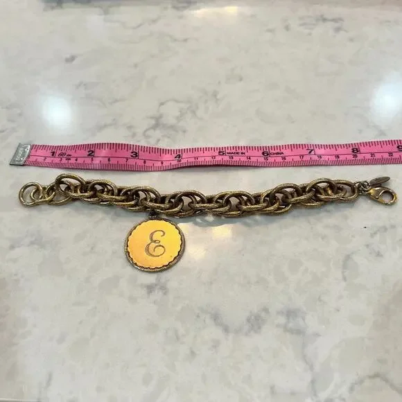 Maximal Art, gold tone link bracelet with medallion - Picture 5 of 6